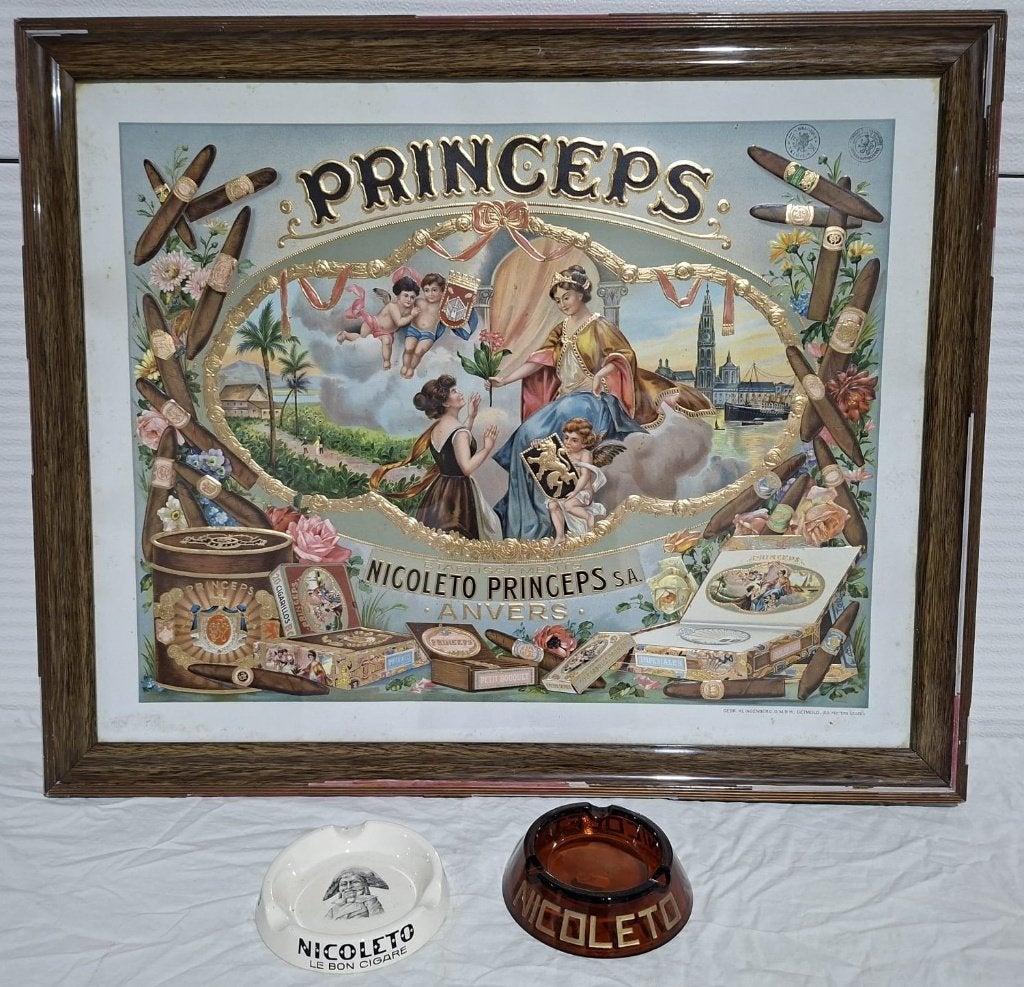 Nicoleto Princeps S.A. Anvers, Anvers, cigares, +/- 1900, Enlèvement ou Envoi, Utilisé, Cendrier