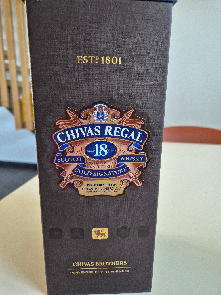 Chivas Regal 18 Good Signature Whiskey - 2008, Verzamelen, Wijnen, Overige gebieden, Overige typen, Nieuw, Ophalen of Verzenden