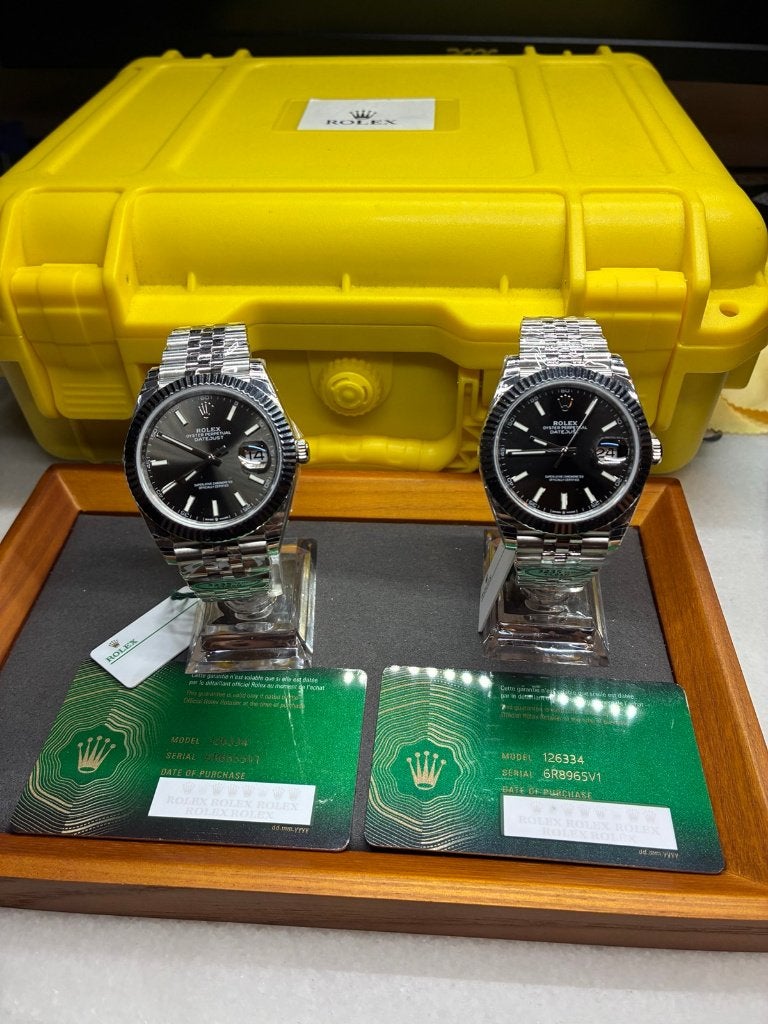 rolex datejust grijs zwart, Handtassen en Accessoires, Horloges | Heren, Ophalen of Verzenden, Staal, Staal, Rolex