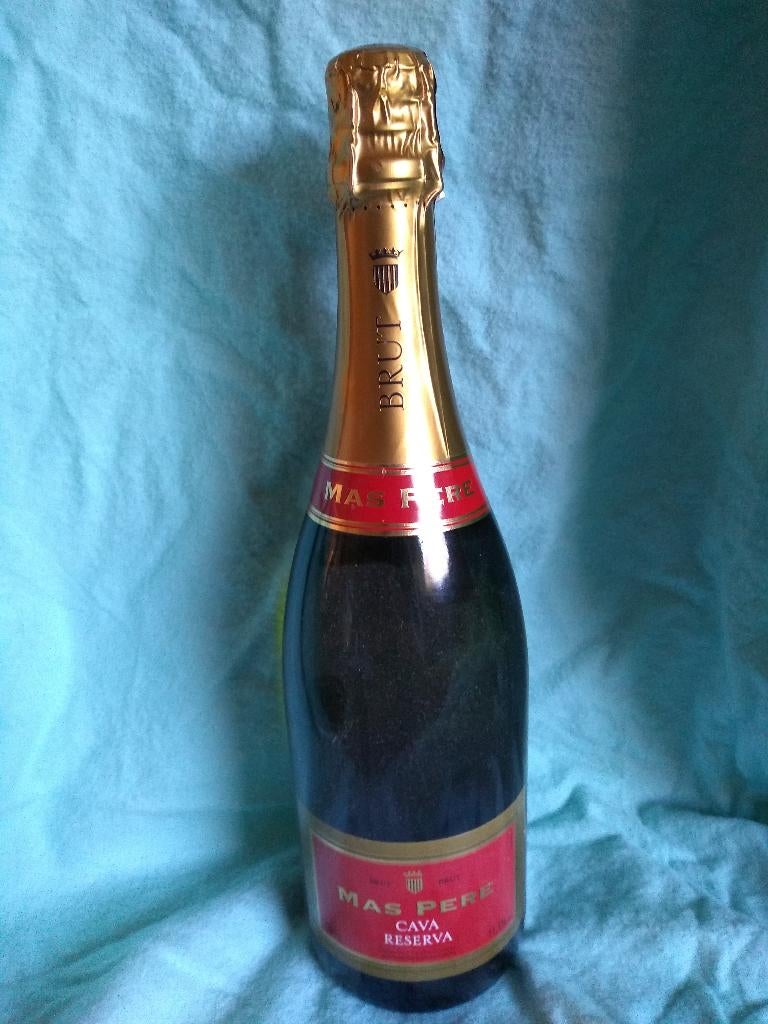 Mas Père cava reserva wijn volle fles moederdag mama harten, Ophalen of Verzenden, Nieuw