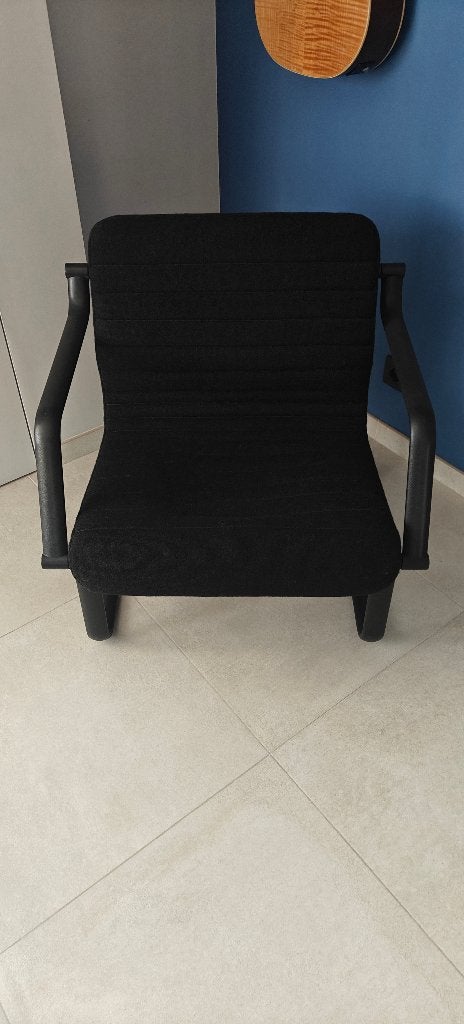 Deux fauteuils en tissu noir, Maison & Meubles, Enlèvement, Utilisé, Métal