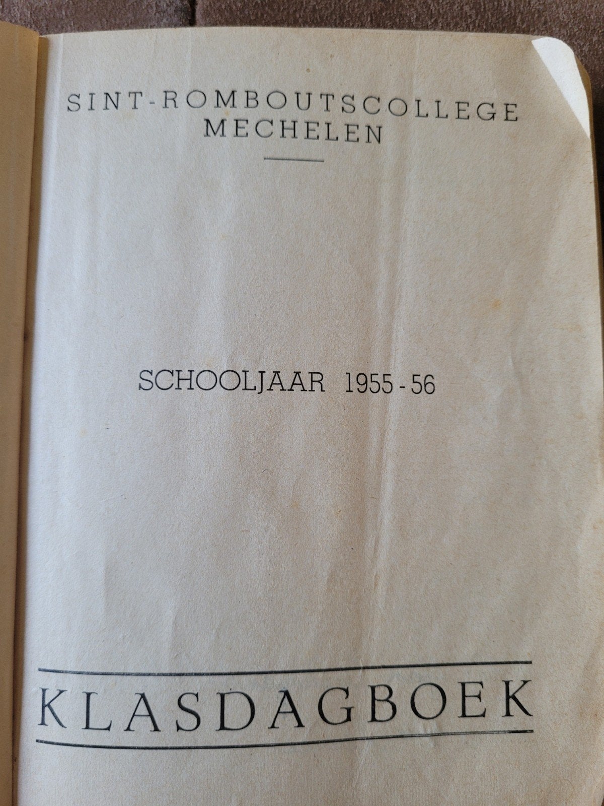 handgeschreven klasdagboek Sint-Romboutscollege Mechelen, Envoi
