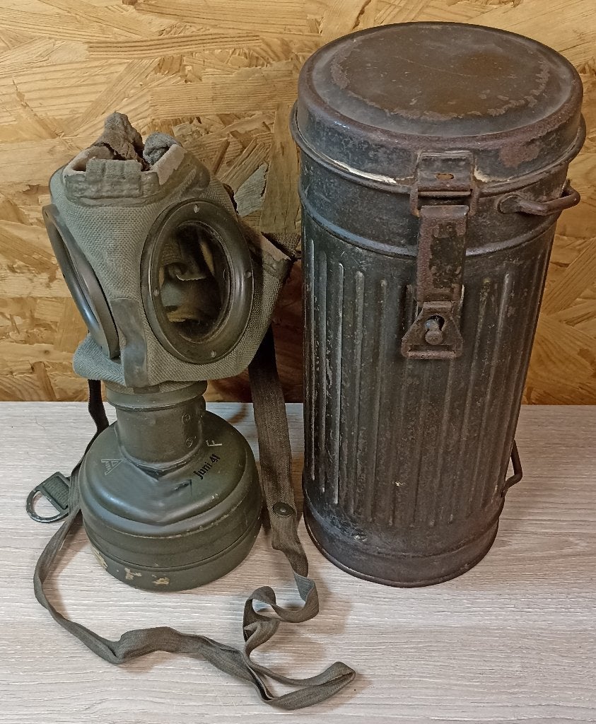 Masque anti gaz Allemand nominatif Grenadier Juin 1941 ww2, Collections, Enlèvement ou Envoi, Armée de terre, Autres types