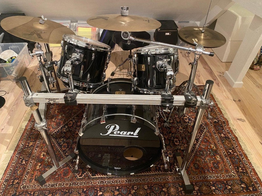 Pearl Masters Custom MRX Piano Black (6 ply Maple Shell), Ophalen, Gebruikt, Pearl