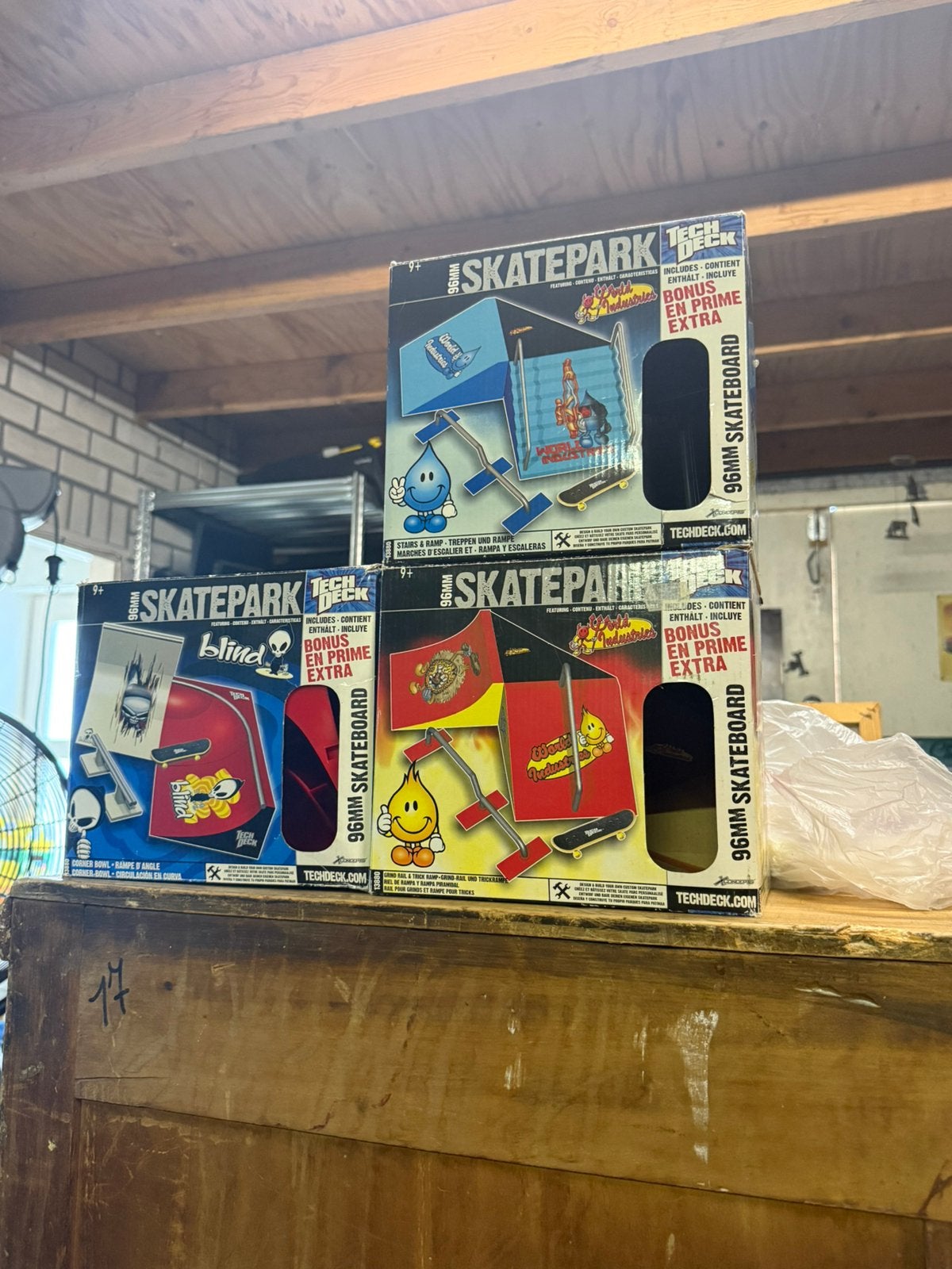 3x Tech Deck 96 mm Skateparks met originele dozen, Verzamelen, Speelgoed, Zo goed als nieuw, Ophalen