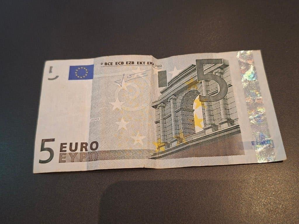 2002 France 5 euros ancienne série Trichet code L024, Timbres & Monnaies, Billets de banque | Europe | Euros, Billets en vrac