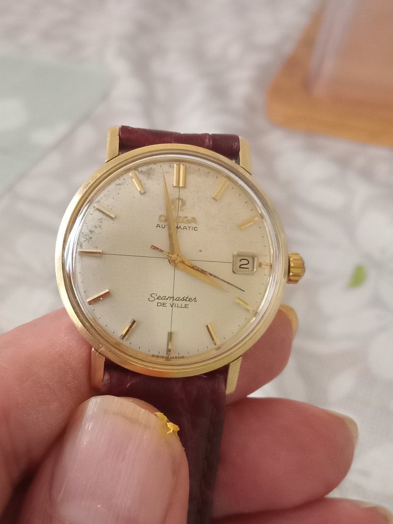 OMEGA SEAMASTER DE VILLE, Montre-bracelet, Enlèvement ou Envoi, Cuir, Comme neuf