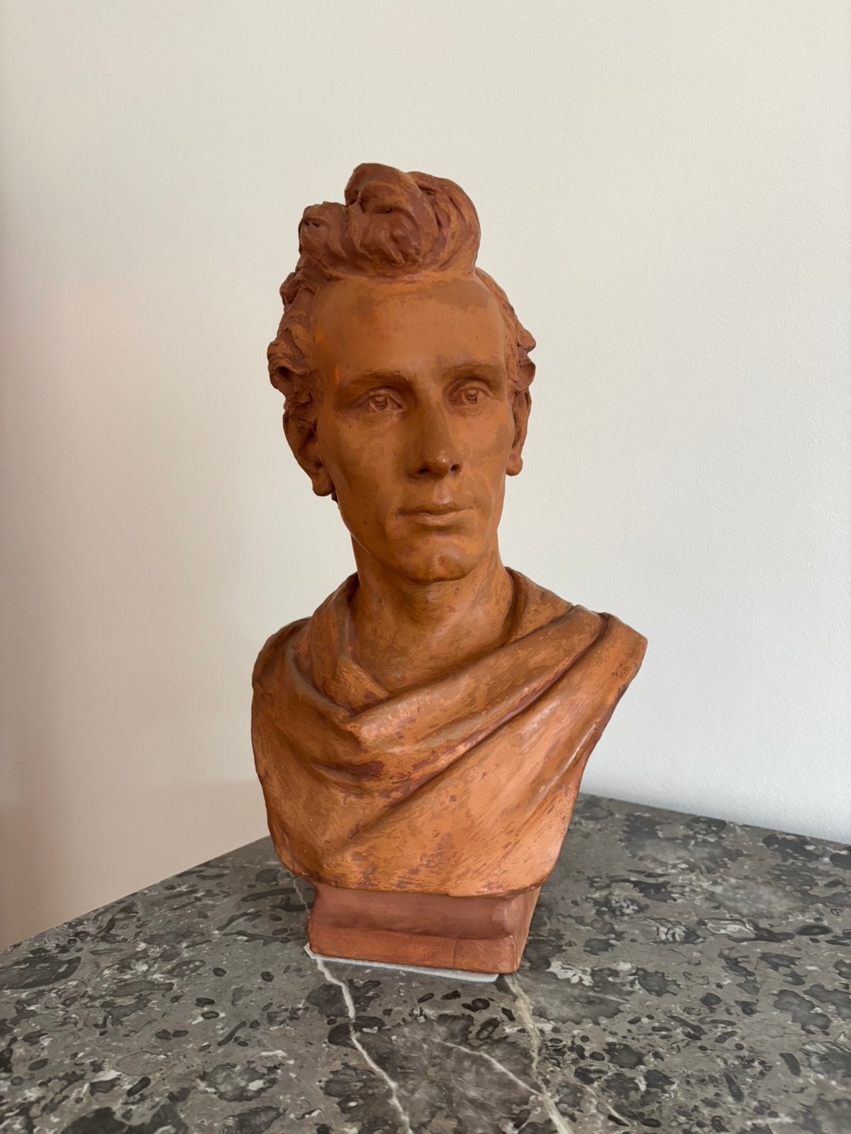 Buste van een dichter gesigneerd door Floris De Cuyper,, Enlèvement, Buste