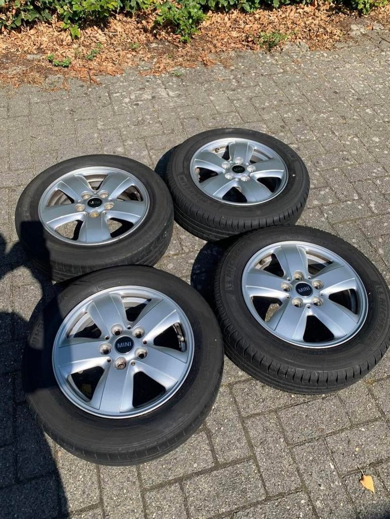 Mini Cooper wielenset 15 duim, Auto-onderdelen, Banden en Velgen, Ophalen, Gebruikt, 15 inch, 175 mm