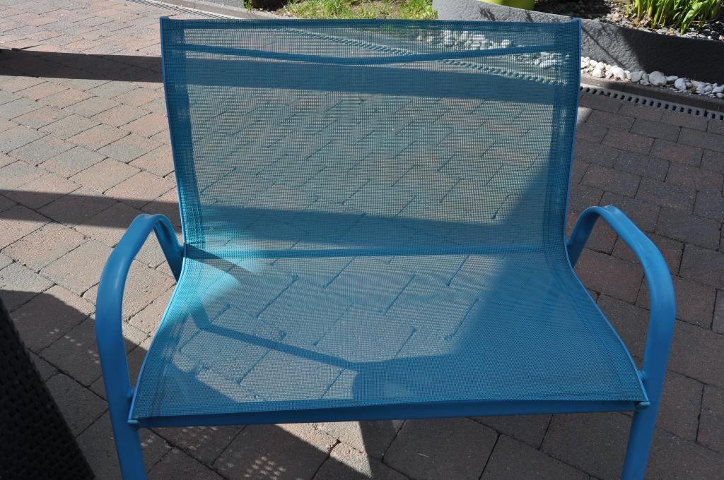 Banc en fibre de verre bleu, Enlèvement, Comme neuf