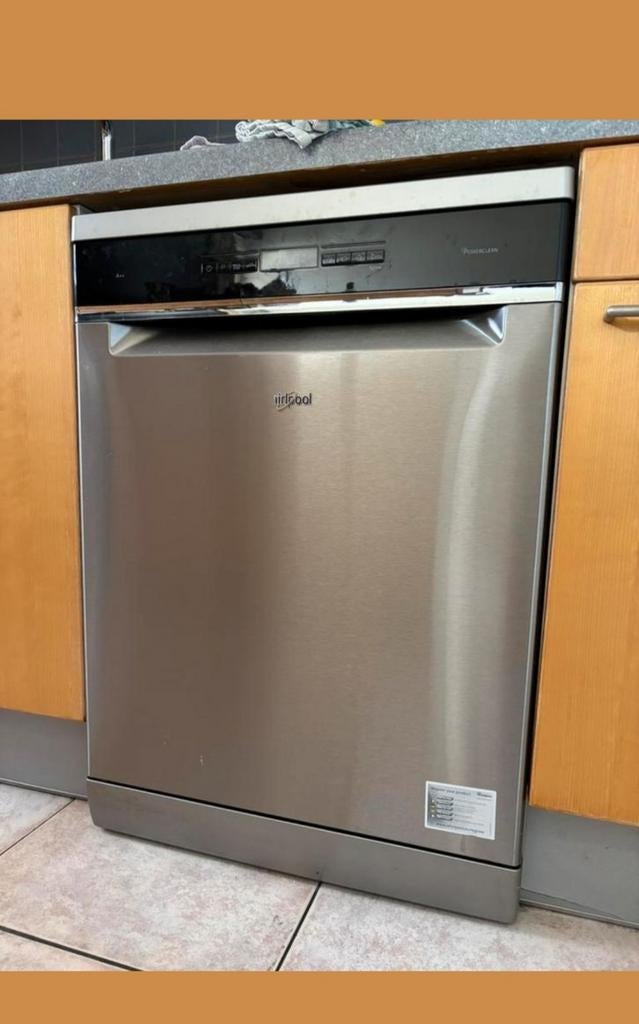 Whirpool INOX vrijstaande Vaatwasmachine/Vaatwasser, Ophalen, Zo goed als nieuw