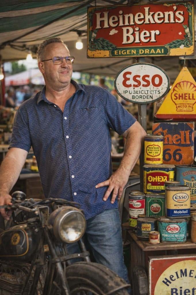 Huis vol vintage staat bomvol bijzondere verzamel items💪🏻, Enlèvement ou Envoi, Utilisé, Panneau publicitaire