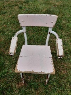 chaise école maternelle avec accoudoirs années 1950, Enlèvement, Utilisé, Autres couleurs, Chaise de bureau