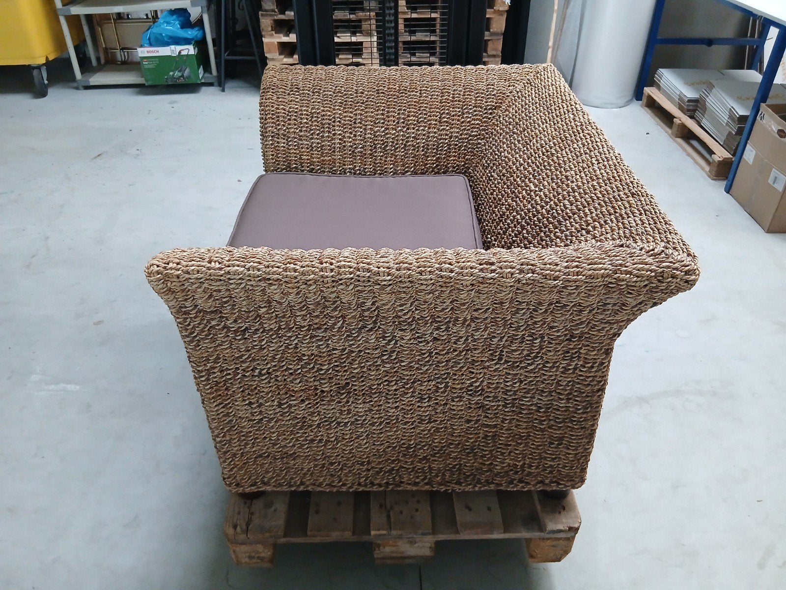 Rieten zetel. Zo goed als nieuw. Topmodel., Ophalen, Eenpersoons, Minder dan 75 cm, Riet of Rotan