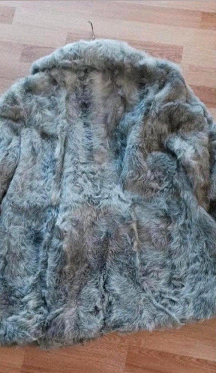Pelsmantel, Kleding | Dames, Jassen | Winter, Ophalen of Verzenden, Zo goed als nieuw, Maat 42/44 (L), Grijs