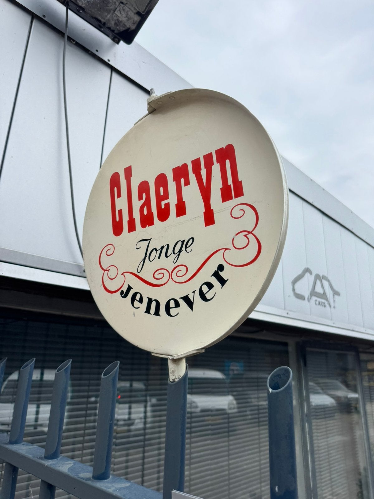 Claeryn Jonge Jenever oud reclamebord, Ophalen of Verzenden, Gebruikt, Reclamebord