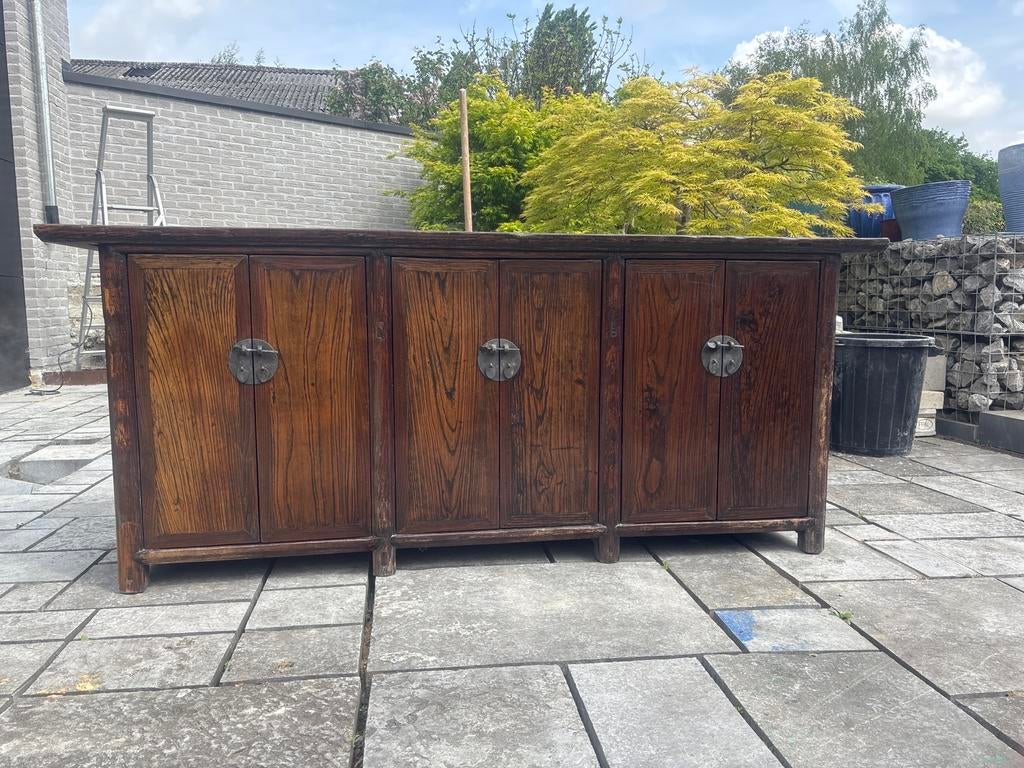 Meuble en teck, Maison & Meubles, Armoires | Dressoirs, Utilisé, 200 cm ou plus, 50 à 75 cm, Avec porte(s), Teck, Enlèvement