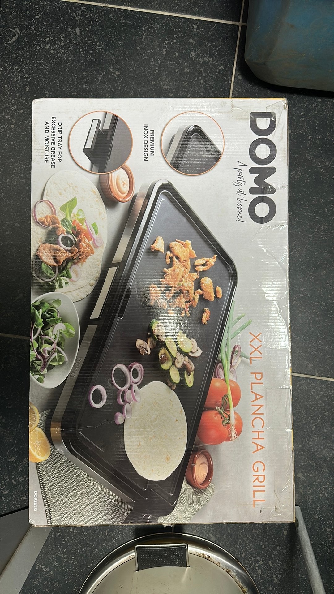 Domo xxl plancha grill, Elektronische apparatuur, Ophalen, Nieuw, 8 personen of meer