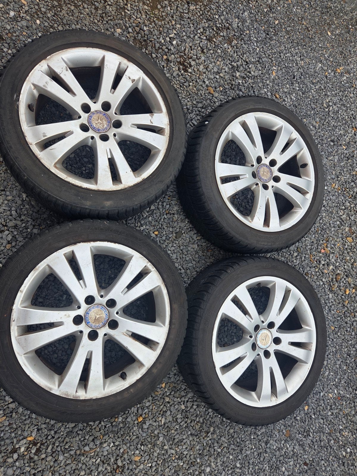 mercedes velgen + banden, Autos : Pièces & Accessoires, 4 Saisons, Véhicule de tourisme, Enlèvement, Utilisé