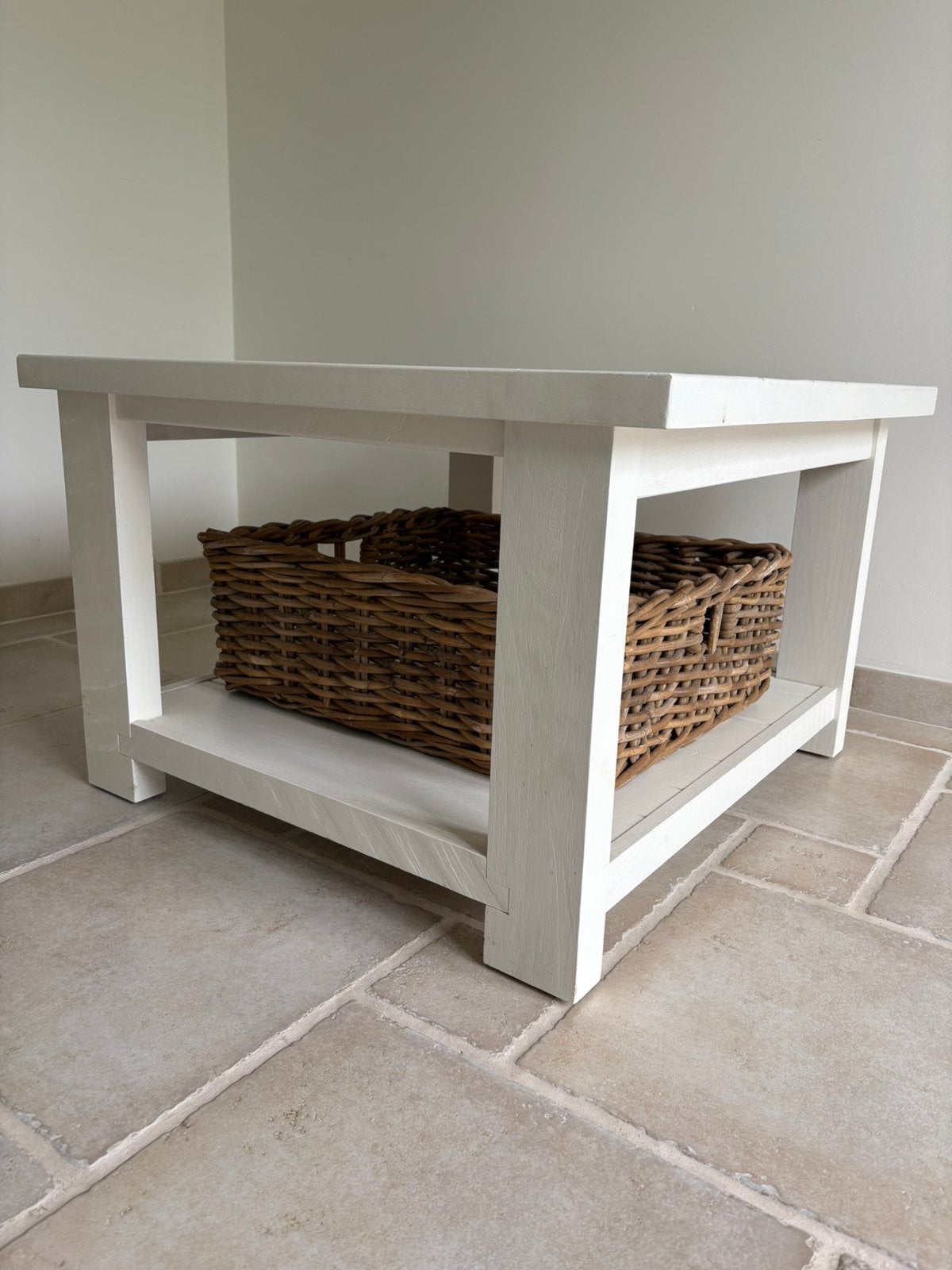 Salontafel met rieten mand, 50 – 75, 50 à 100 cm, Carré, Enlèvement