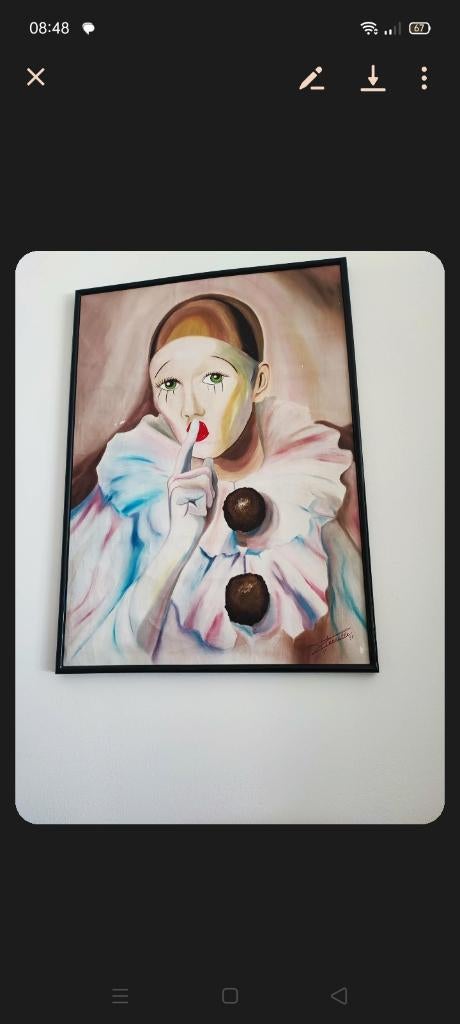 Niche art/misdaad kunst huilende Poirot "Stilzwijgen", Ophalen