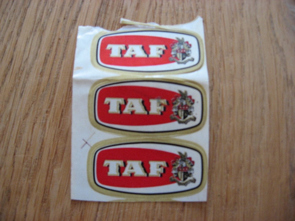 Vintage Stickers TAF Sigaren, Verzamelen, Ophalen of Verzenden, Zo goed als nieuw, Merk