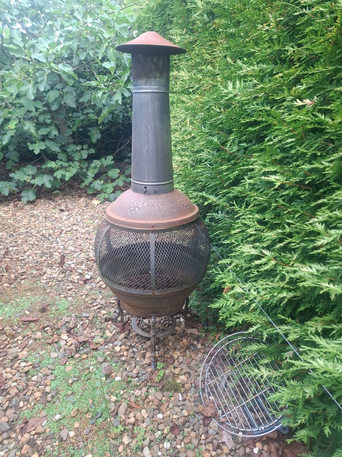 metalen tuinhaard, Ophalen