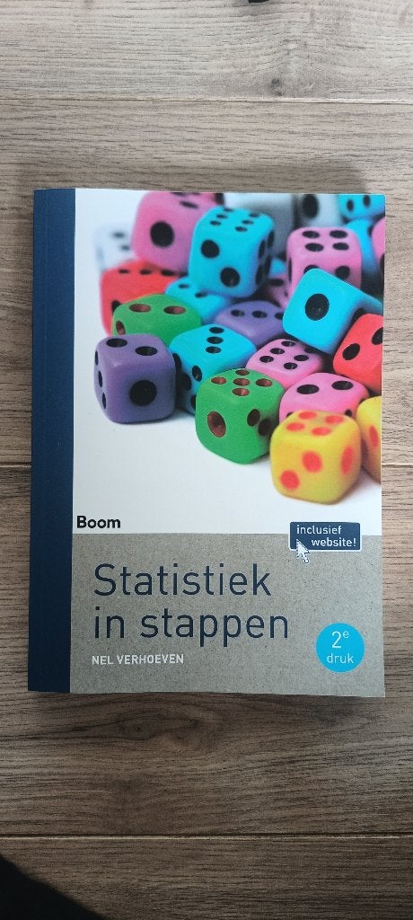 Statistiek in stappen, Boeken, Overige wetenschappen, Ophalen of Verzenden, Zo goed als nieuw, Nel Verhoeven