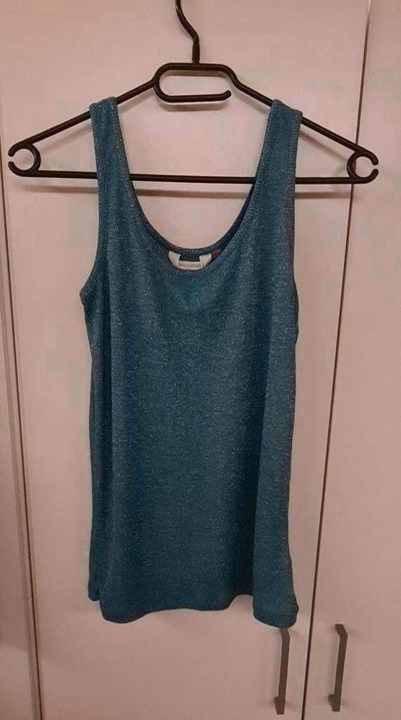 Top bleu sarcelle chatoyant, taille S, Sans manches, Enlèvement ou Envoi, New Look, Taille 36 (S)