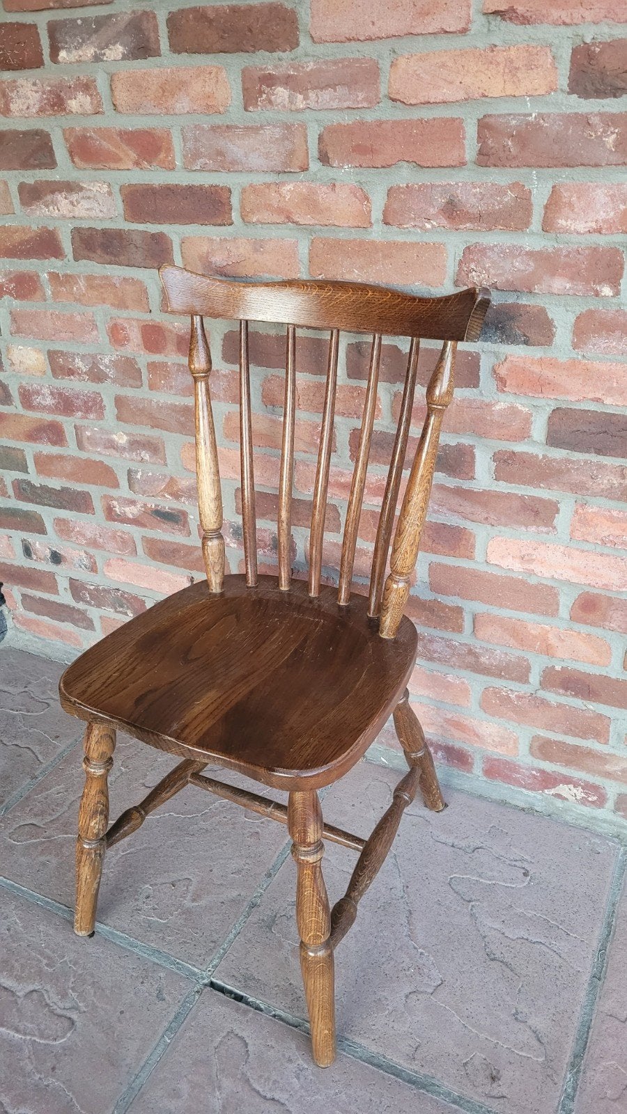 Vintage Houten Windsor Stoel - Klassieke SpijlenstoelEen pra, Enlèvement