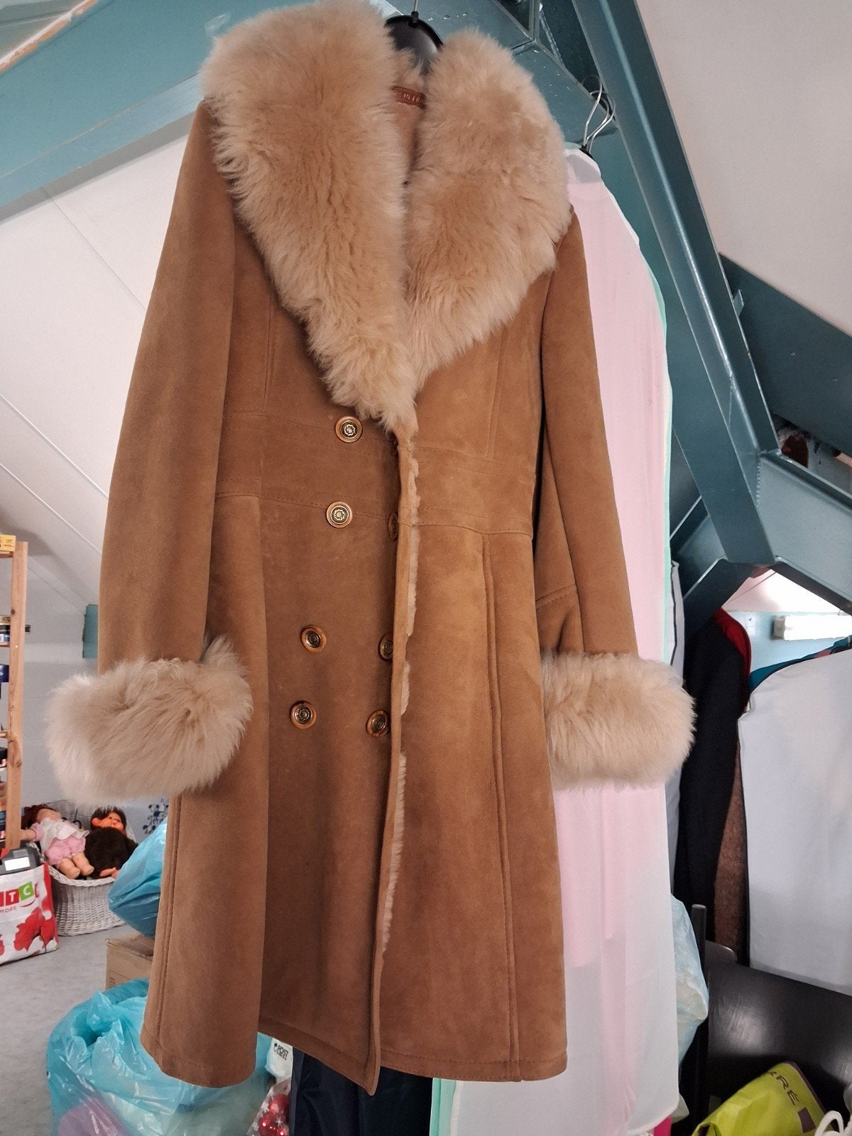 manteau hiver  vintage, Enlèvement ou Envoi, Comme neuf, Taille 38/40 (M), Beige