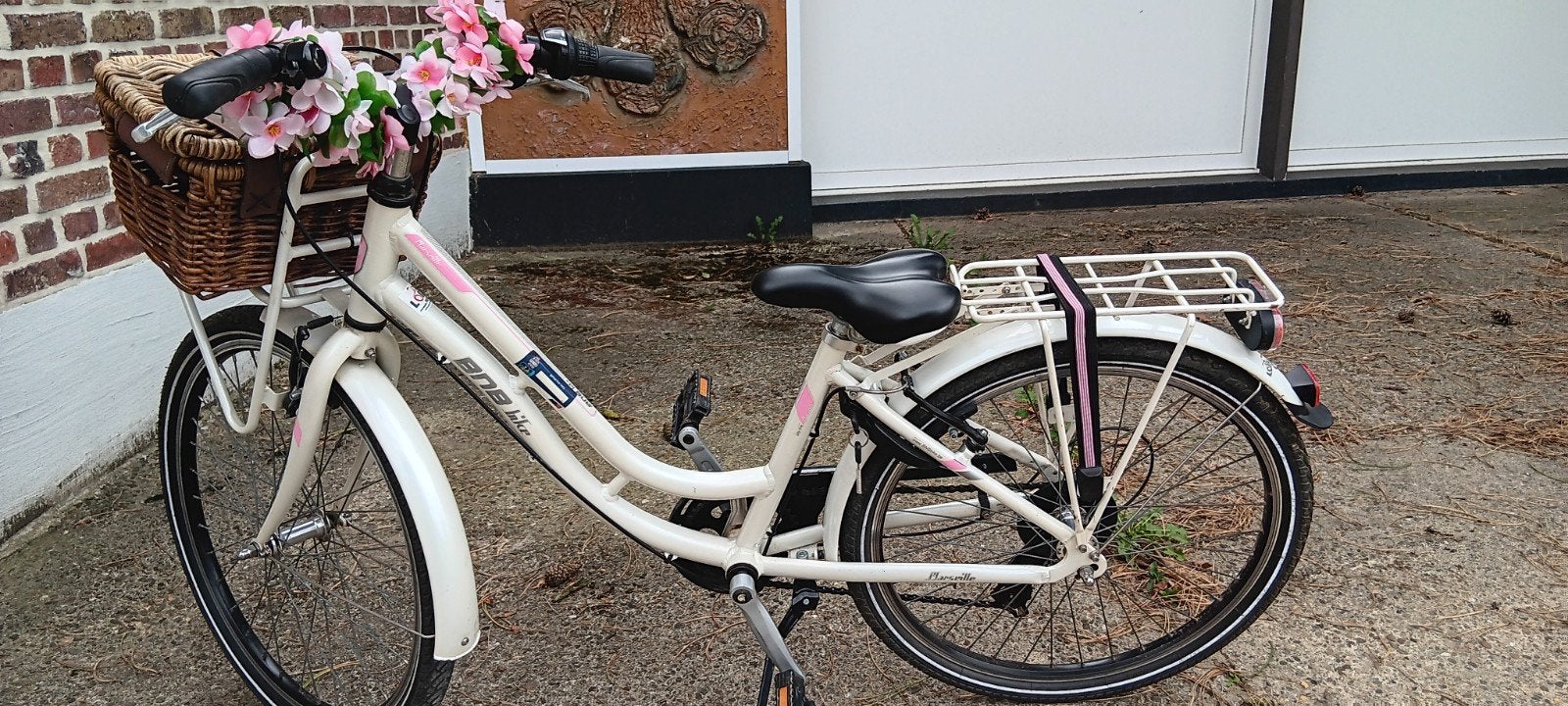 BNB Bike 24 inch witte meisjesfiets met accessoires, Enlèvement, 24 pouces, BNB Bike, Vitesses