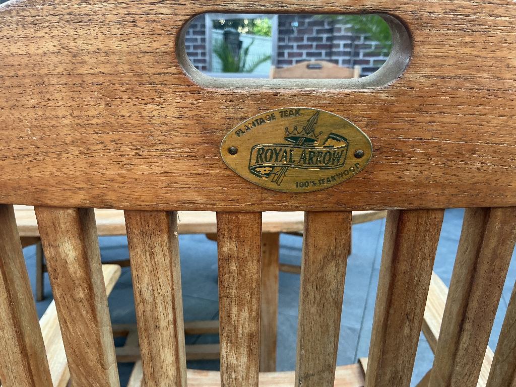 Royal Arrow tuinset, Tuin en Terras, Ophalen, 6 zitplaatsen, Zo goed als nieuw, Tuinset