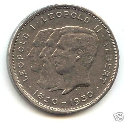 Belgique : 2 belga 1930 VL (B) = morin 381 B, Envoi, Monnaie en vrac