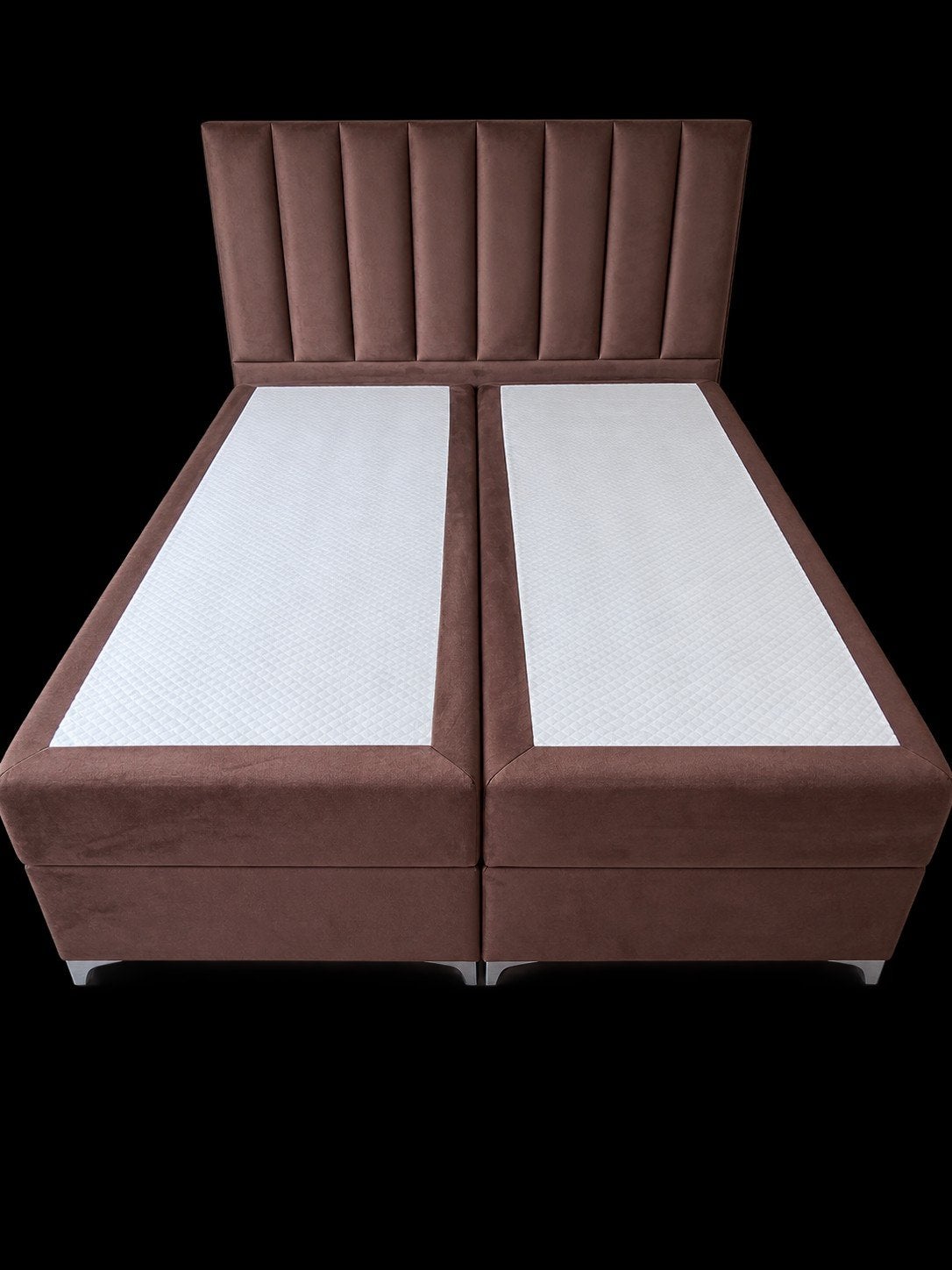 boxspring, Ophalen, Bruin, Tweepersoons, 140 cm