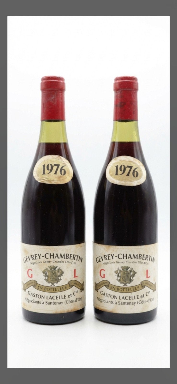 Gevrey-Chambertin Gaston Lacelle et Cie 1976 - Lot de 2 bout, Enlèvement