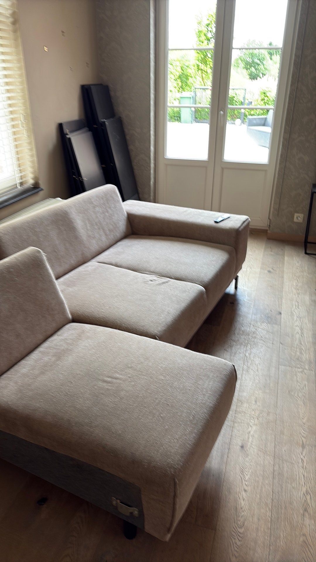 Hoeksalon landelijke stijl uit elkaar gehaald, Ophalen, 250 tot 300 cm, 75 tot 100 cm, Stof