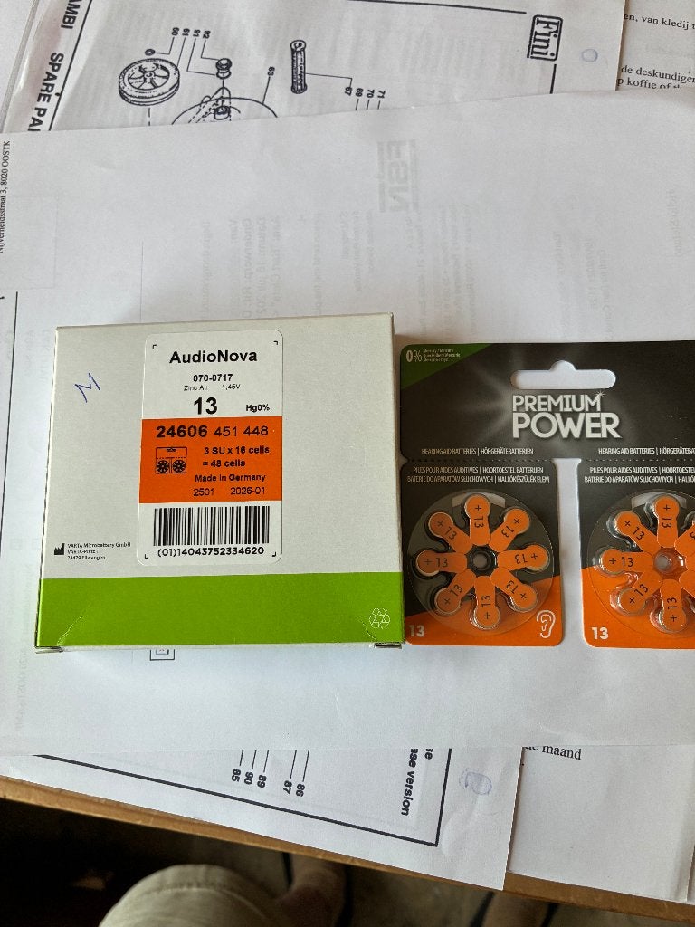hoortoestel batterijen, Ophalen, Nieuw
