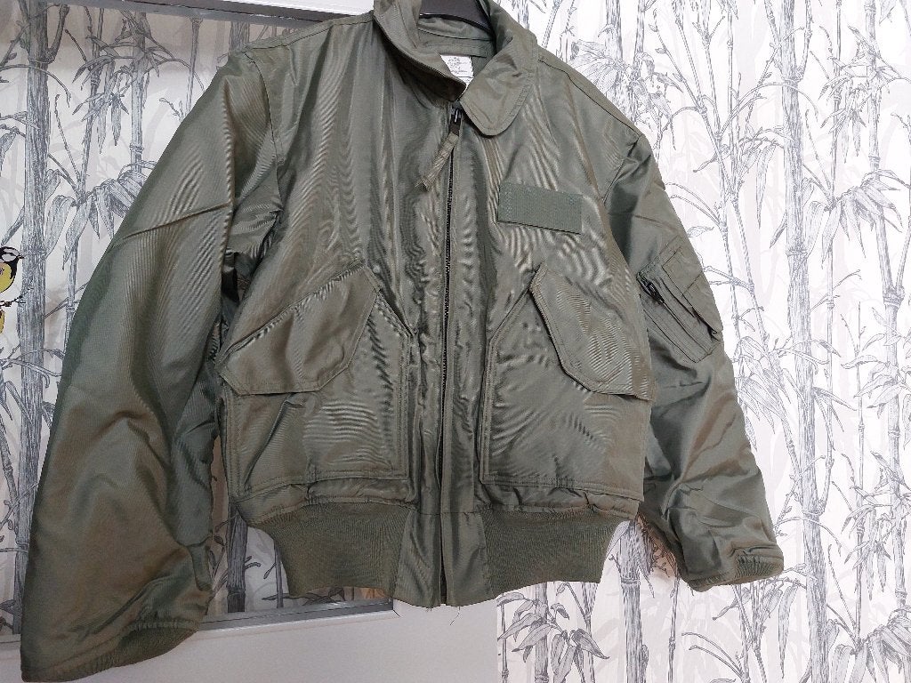 Kaki militaire pilotenjas, warm, T. Large, Ophalen of Verzenden, Luchtmacht, Kleding of Schoenen