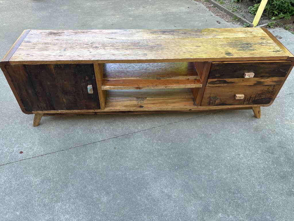 meuble TV en bois vintage exclusif, 25 à 50 cm, Moins de 100 cm, Comme neuf, 100 à 150 cm