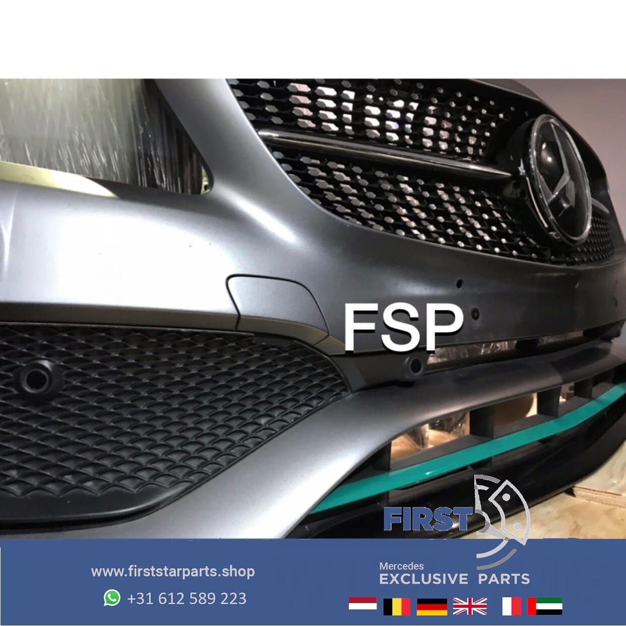 W176 FACELIFT AMG VOORKOP Mercedes A Klasse 2012-2018 GRIJS, Auto-onderdelen, Gebruikt, -, Voor, Ophalen of Verzenden