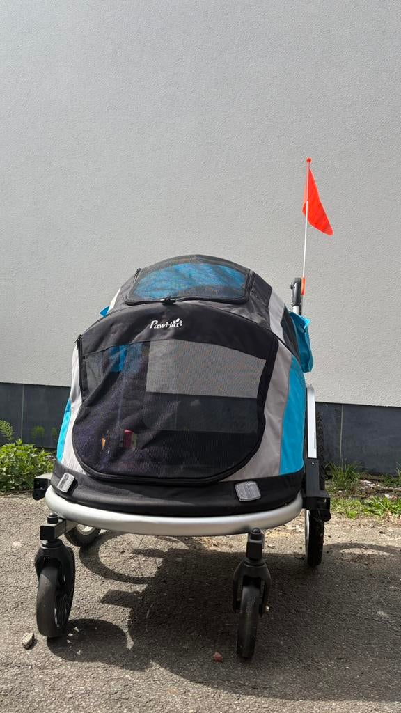 Honden fietskar, Fietsen en Brommers, Fietsaccessoires | Aanhangwagens en Karren, Ophalen, Opvouwbaar, Nieuw, 20 tot 40 kg