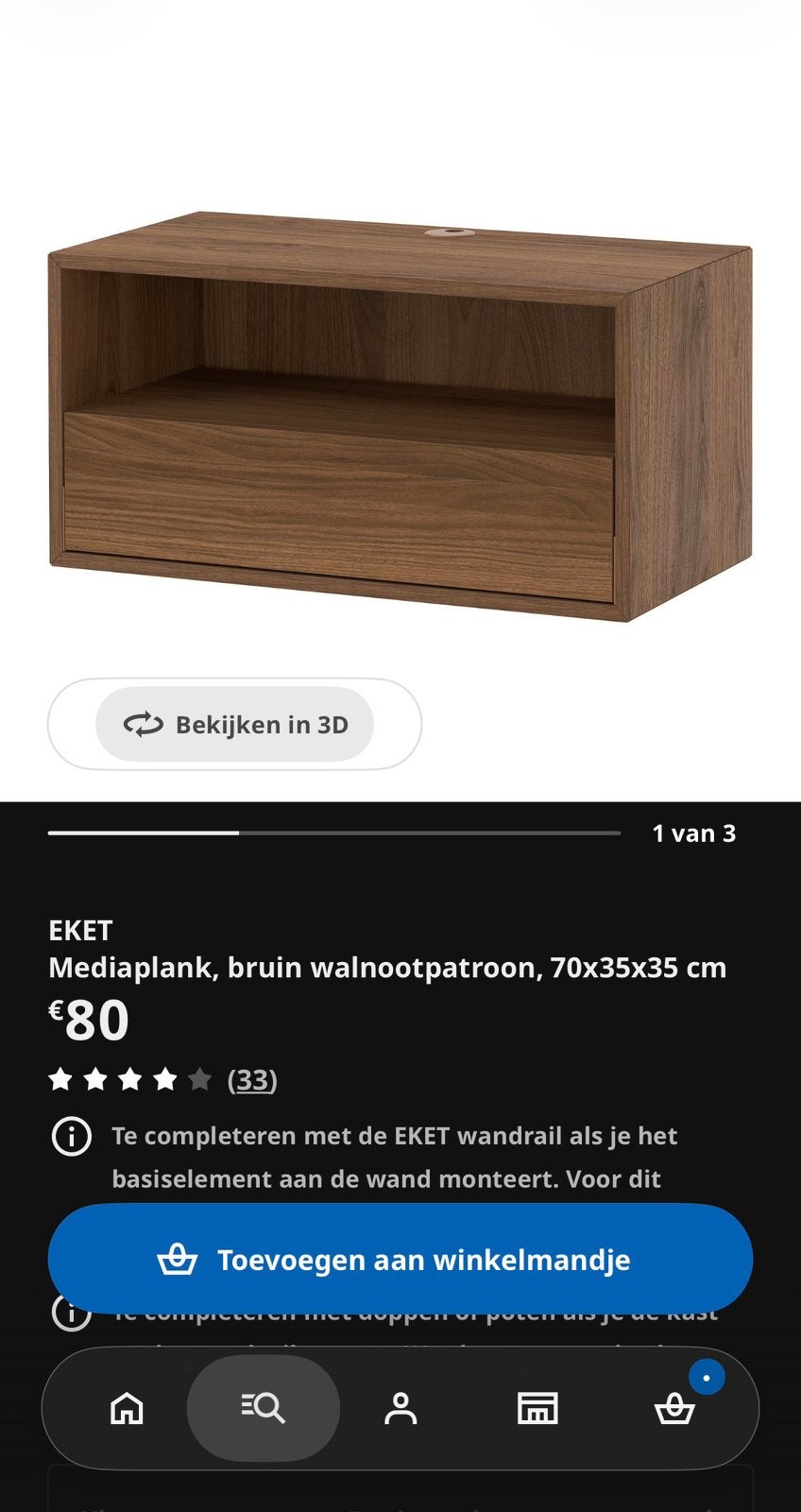 Meuble TV EKET Ikea, Enlèvement, Comme neuf