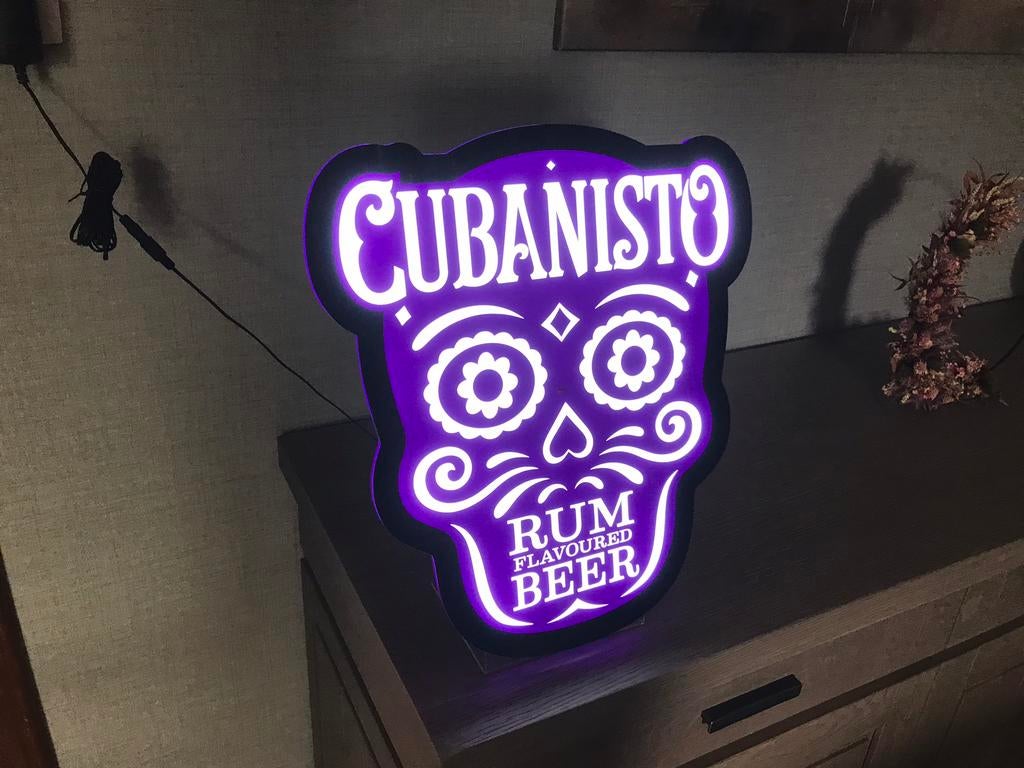 Cubanisto lichtreclame LED, nieuw, Verzamelen, Ophalen of Verzenden, Nieuw, Reclamebord, Plaat of Schild