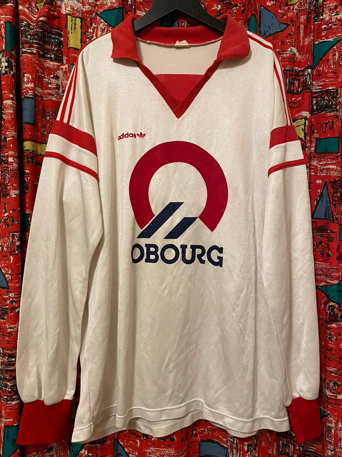 Maillot football RAEC Mons 1985, Taille L, Enlèvement ou Envoi, Comme neuf, Maillot