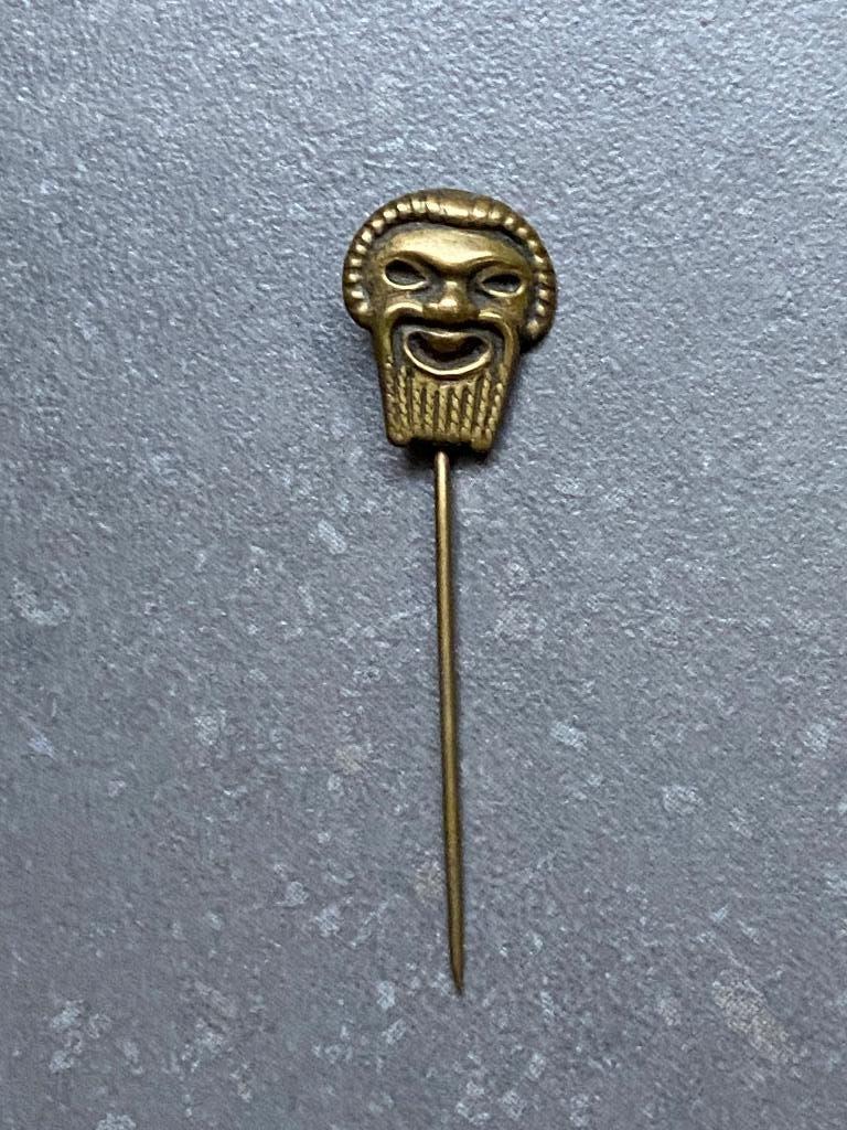 dasspeld zilver masker, Antiek en Kunst, Ophalen of Verzenden
