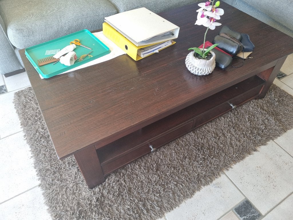 Salontafel eik, Enlèvement, Comme neuf, Rectangulaire, Chêne
