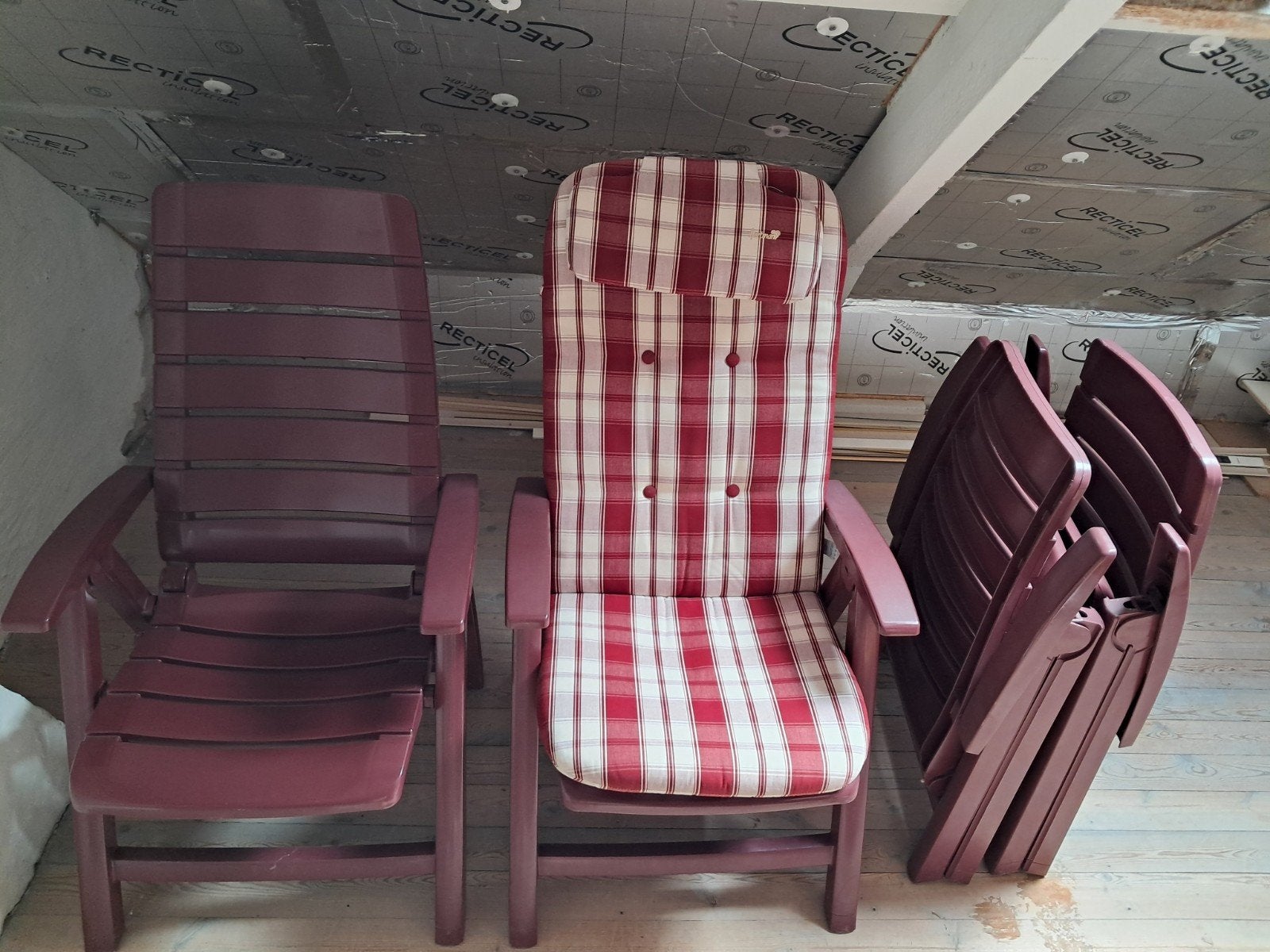 4 Tuinstoelen met kussens merk Hartman in zeer goede staat, Tuin en Terras, Tuinstoelen, Ophalen, Inklapbaar