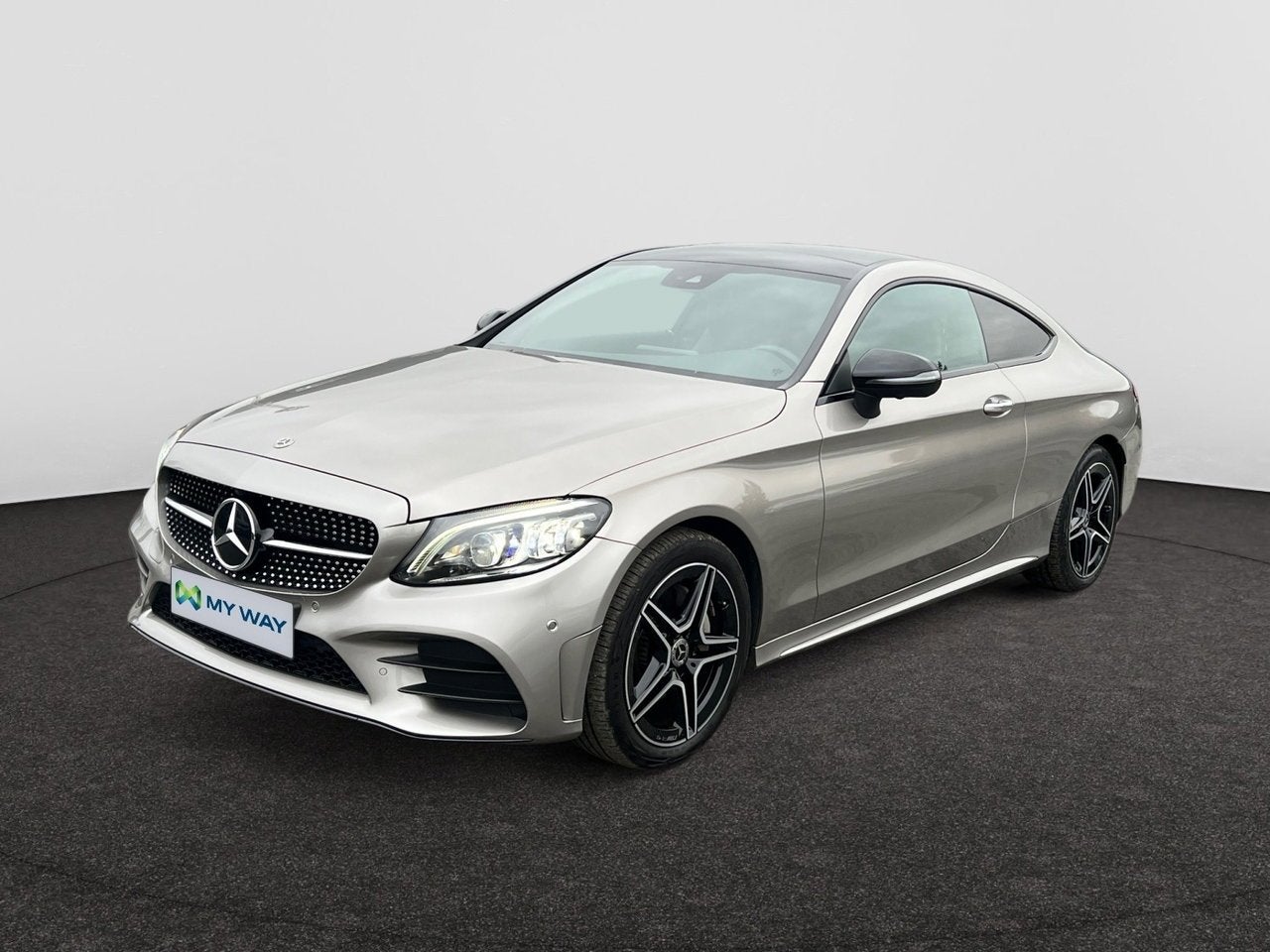 Mercedes-benz Classe C Coupe (C205) Coupe C 200 MHE, Autos, Argent ou Gris, Automatique, Classe C, Coupé