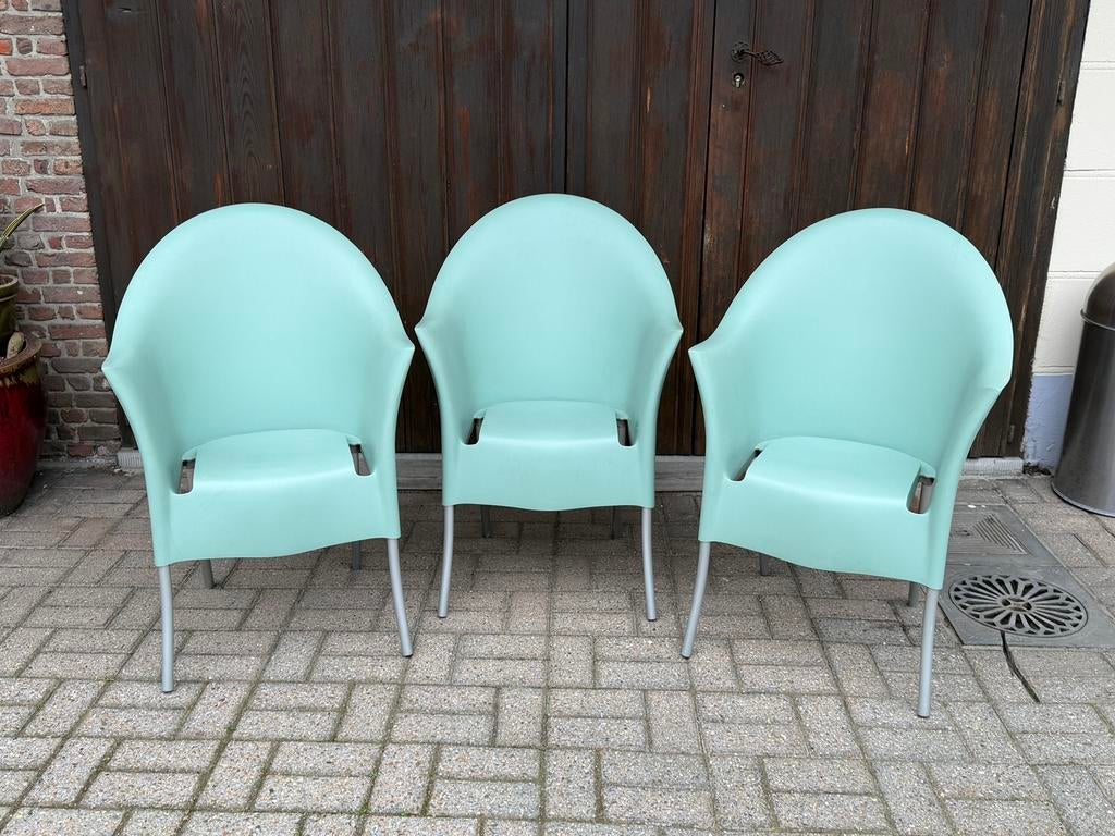 Drie armstoelen Lord Yo Philip Starck Aleph, Ophalen, Zo goed als nieuw, Drie
